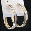 3 rows Earrings Gold Frosted Big Hoop