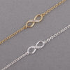 Women Men Friendship Bracelets 18K Gold Silver CZ Infinity Bracelets